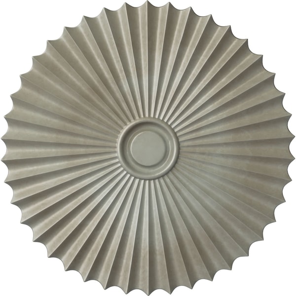 Ekena Millwork Shakuras Ceiling Medallion (For Canopies up to 5 3/4"), Hand-Painted Flash Gold, 33 7/8"OD x 2"P CM34SHFLS - main